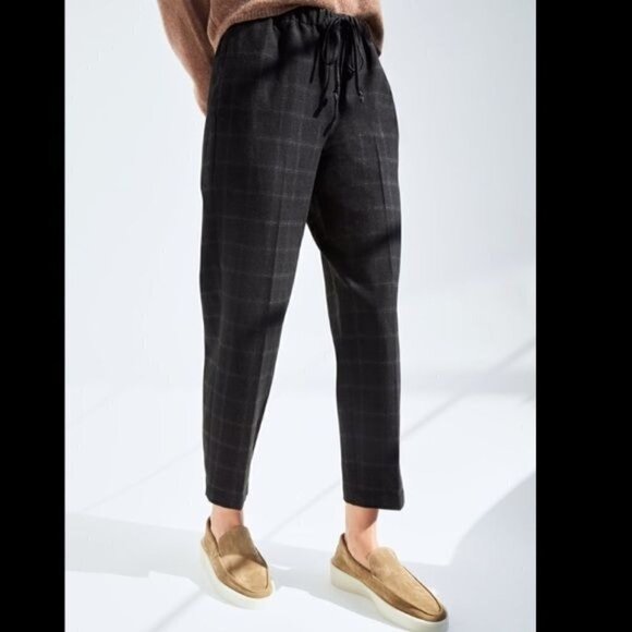 The Group by Babaton Jimmy Pant Trousers in Black Fine Grid NWT Large - Picture 3 of 10